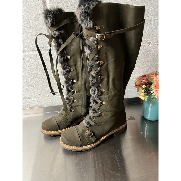 JustFab Jylan Faux Fur Boot - Picture 3 of 9